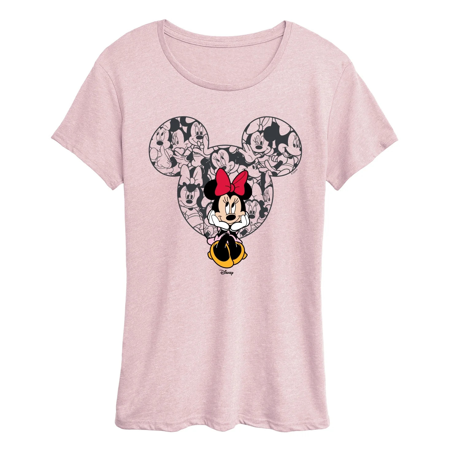 Disney - Minnie Ear Pattern - Women's Short Sleeve Graphic T-Shirt | Walmart (US)