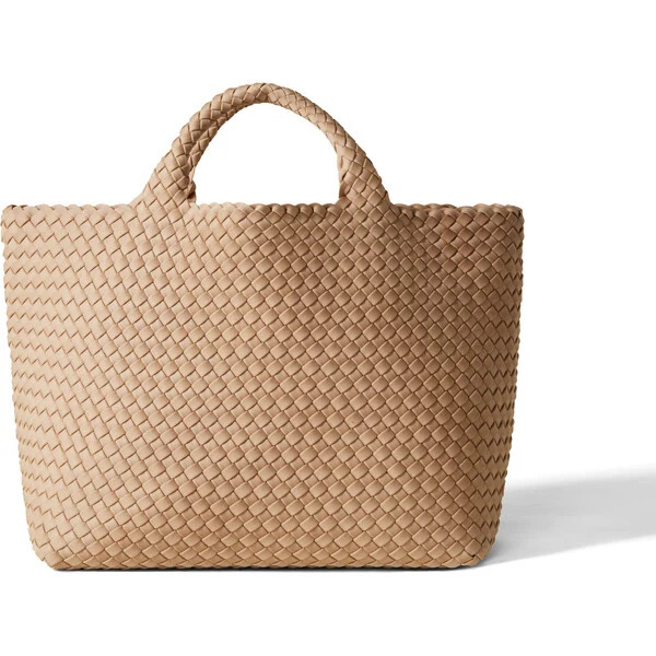 Women's St. Barths Medium Handwoven Tote, Camel - OS | Maisonette