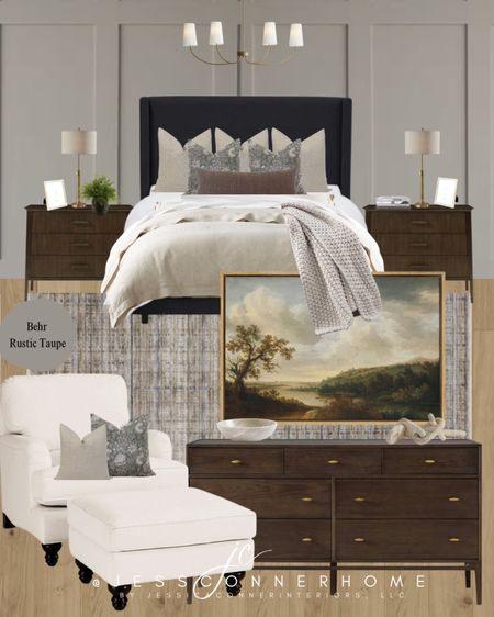 moody modern transitional bedroom 

#LTKhome