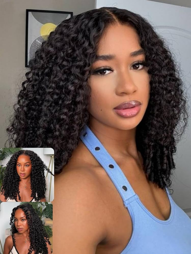 Nadula Bye Bye Knots Glueless Spiral Curly Wig with Finger Coil Ends, Pre Cut 7x5 HD Lace Front W... | Amazon (US)