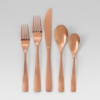 5pc Silverware Set Rose Gold - Project 62™ | Target