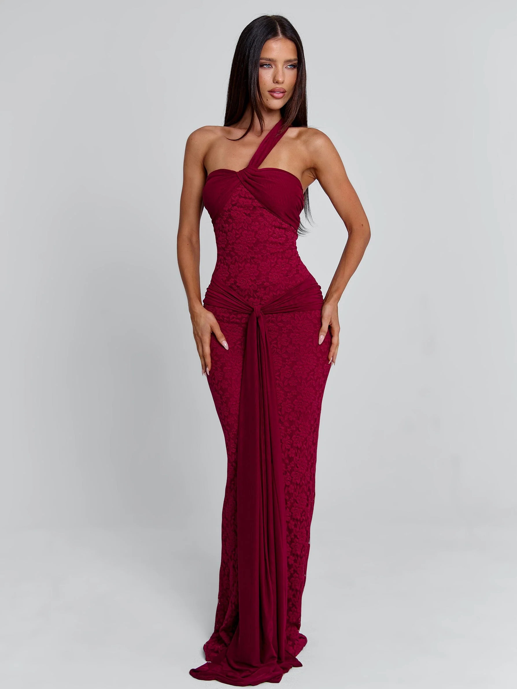 IRMA MAXI DRESS BURGUNDY | Outcast US