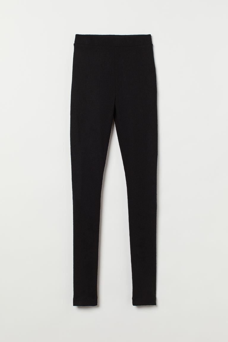 Viscose-blend ribbed leggings | H&M (UK, MY, IN, SG, PH, TW, HK)