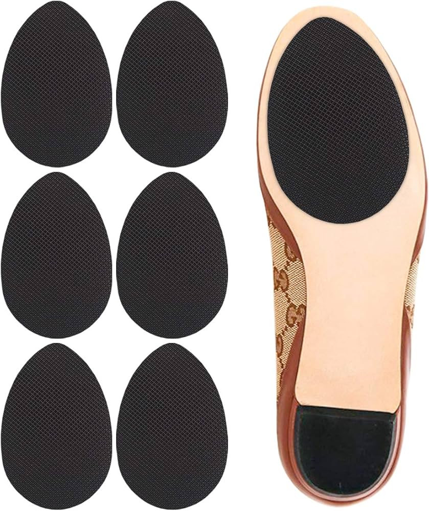 Non-Slip Shoes Pads Adhesive Shoe Sole Protectors, High Heels Anti-Slip Shoe Grips (Black - 3 Pai... | Amazon (US)