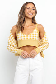 Kiko Knit Sweater - Mustard Check | Petal & Pup (US)