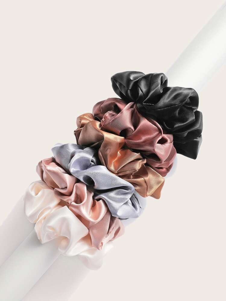 6pcs Solid Scrunchie | SHEIN
