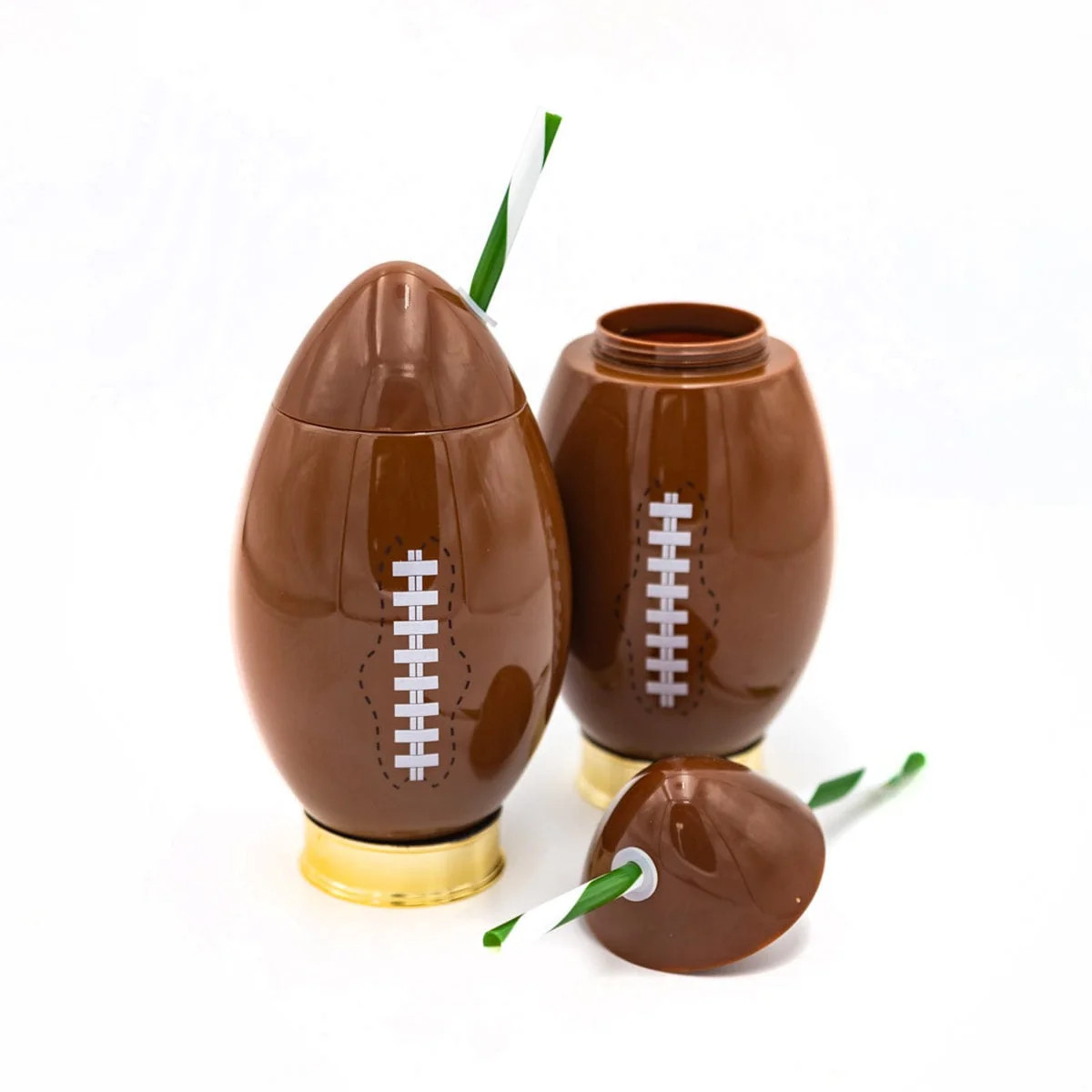 Football Novelty Sippers, 24oz (Set of 2, 6, or 12) | Packed Party