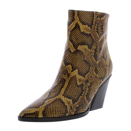 Dolce Vita Womens Issa Leather Snake Print Ankle Boots Brown 7 Medium (B M) | Walmart (US)