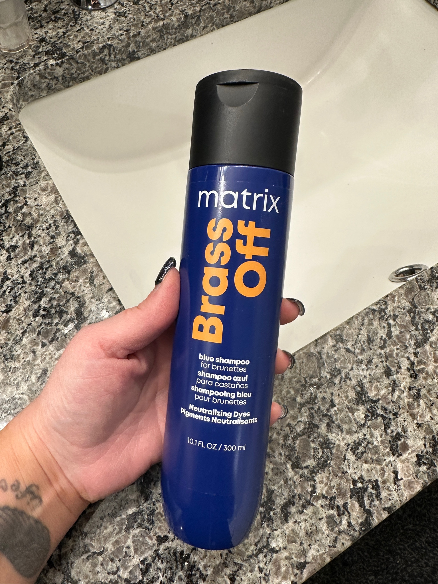 Blue shampoo to neutralize brassiness 

#LTKbeauty #LTKstyletip #LTKfindsunder50