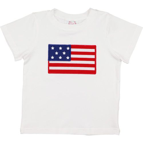 USA Flag Applique Shirt | Cecil and Lou