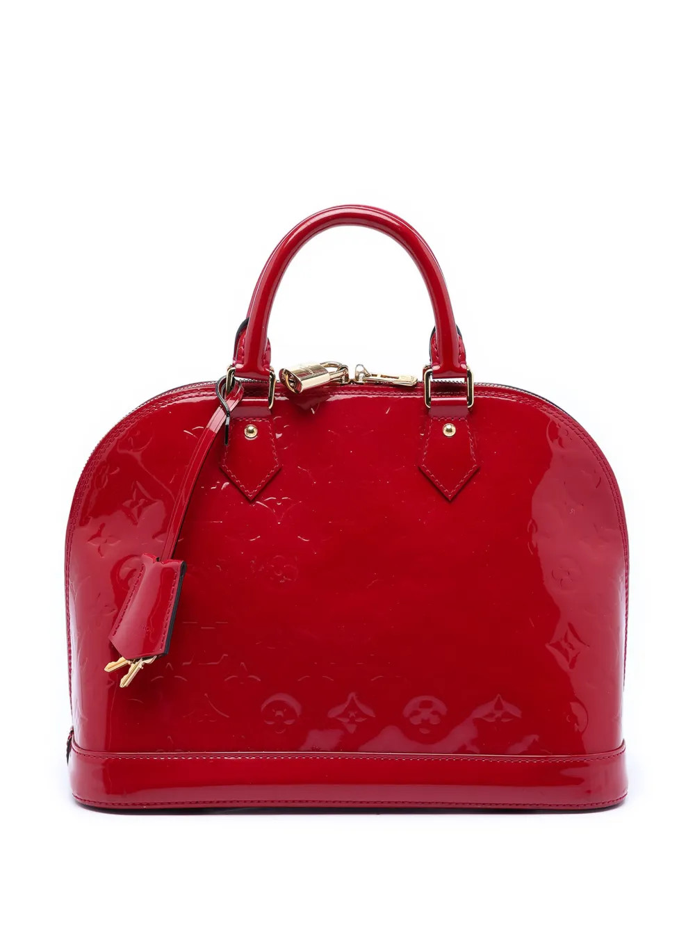 Louis Vuitton Pre-Owned 2013 Monogram Vernis Alma PM Handbag | Red | FARFETCH | Farfetch Global