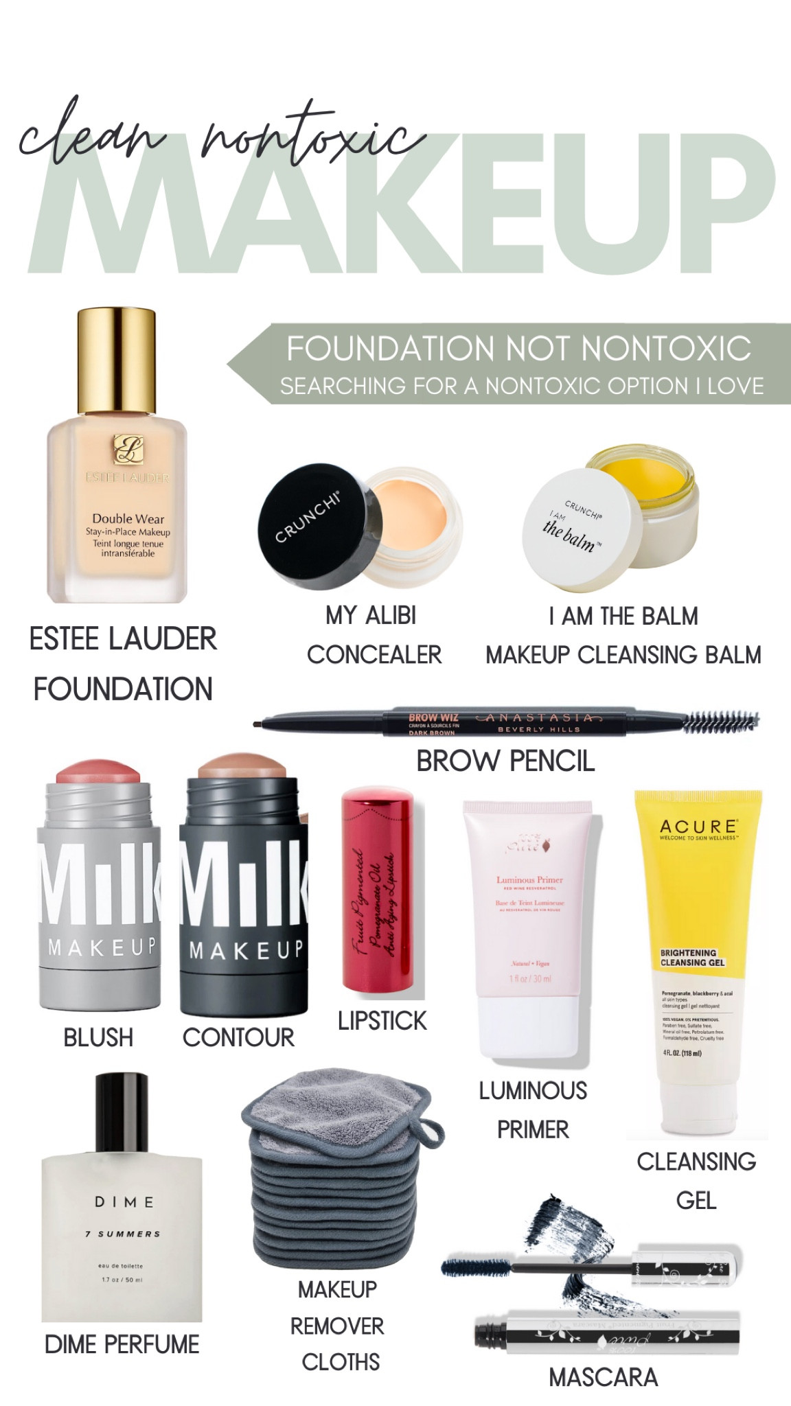 My favorite clean non toxic make up! To shop the concealer & cleansing balm use this link for $10 off a $50 or more purchase: https://crunchi.com?referral=9I6LH02XMPFC3XEX8LAG281SVK

#LTKunder50 #LTKbeauty #LTKstyletip