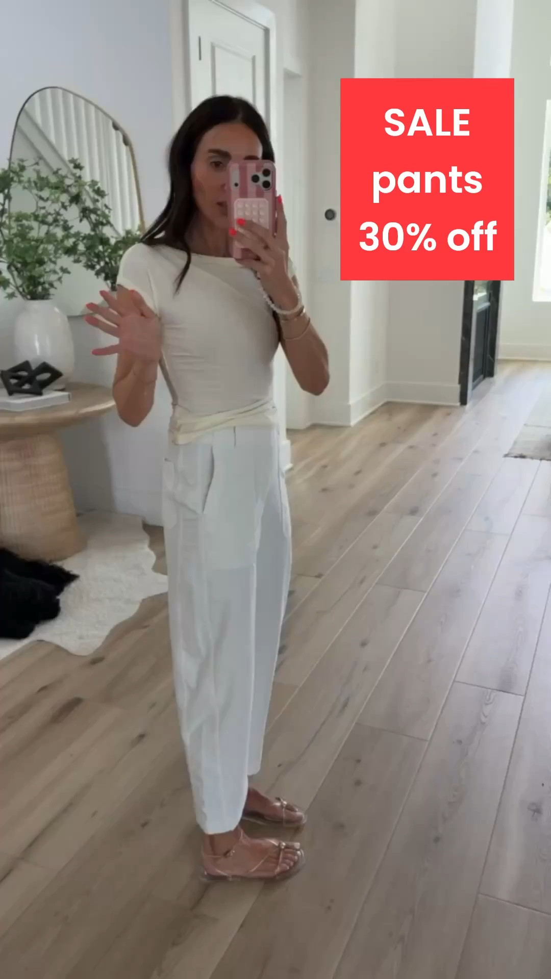 Athleta barrel leg pants are on sale, 30% off. 

white pants, tailored pants, workwear outfit, travel pants, summer outfit, casual work outfit, effortless summer style, early fall outfit, neutral wardrobe staples, everyday chic look

#LTKOver40