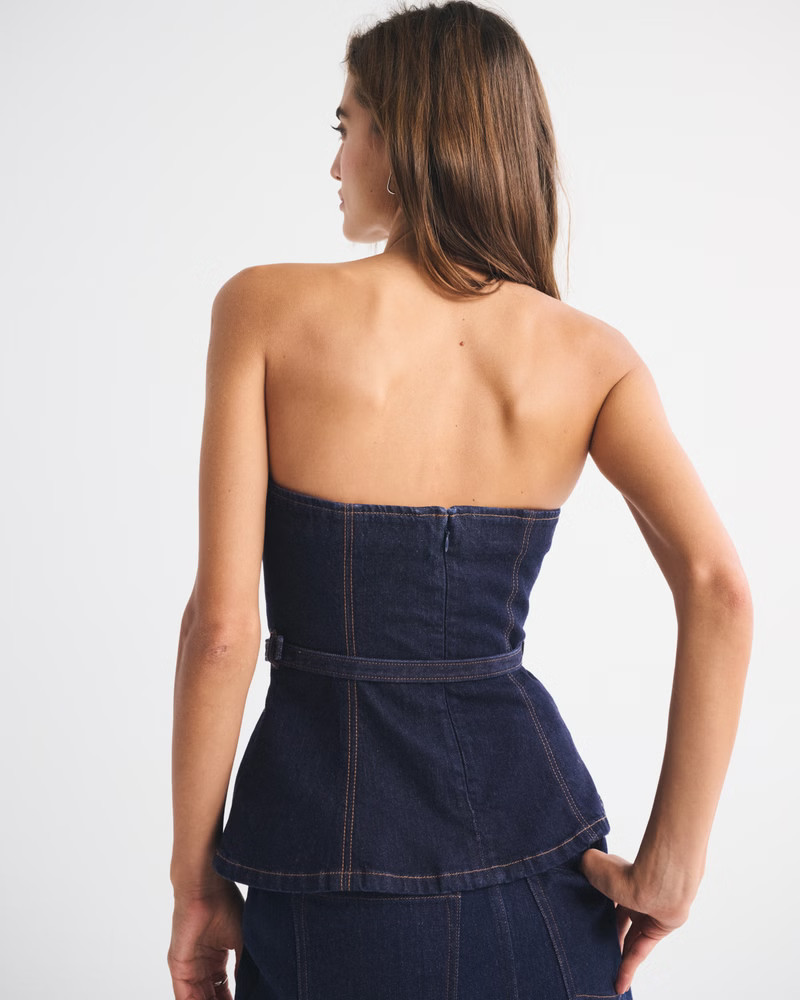 Belted Denim Top | Abercrombie & Fitch (US)