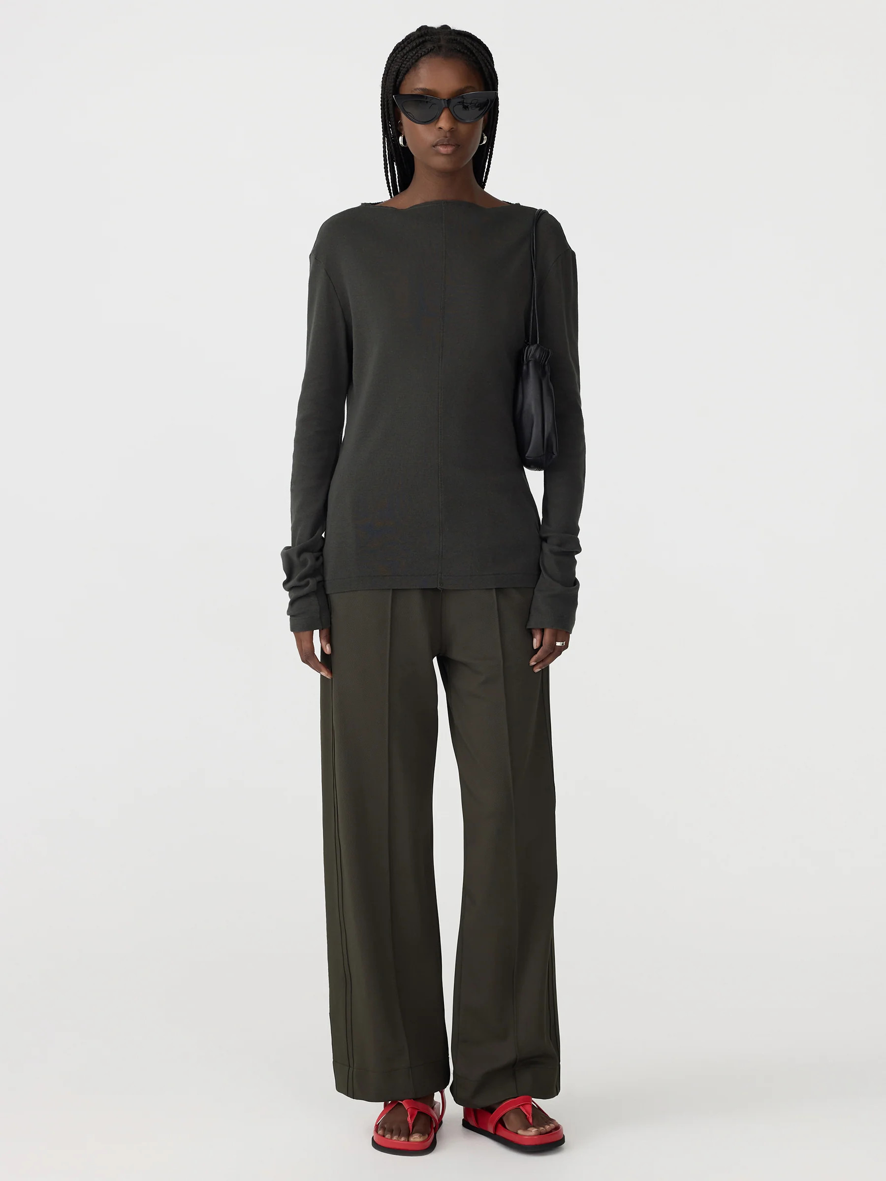 Twill Pinstitch Detail Pant | Bassike