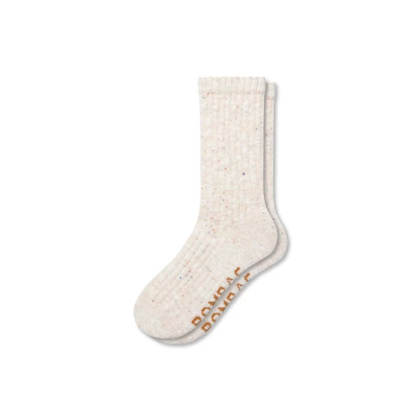 Men's Bombas Donegal Ragg Crew Socks Large Ivory | Scheels