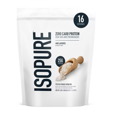 Isopure Low Carb Protein Powder - Unflavored - 15g Whey Isolate Protein - 16 Servings - 16oz | Target