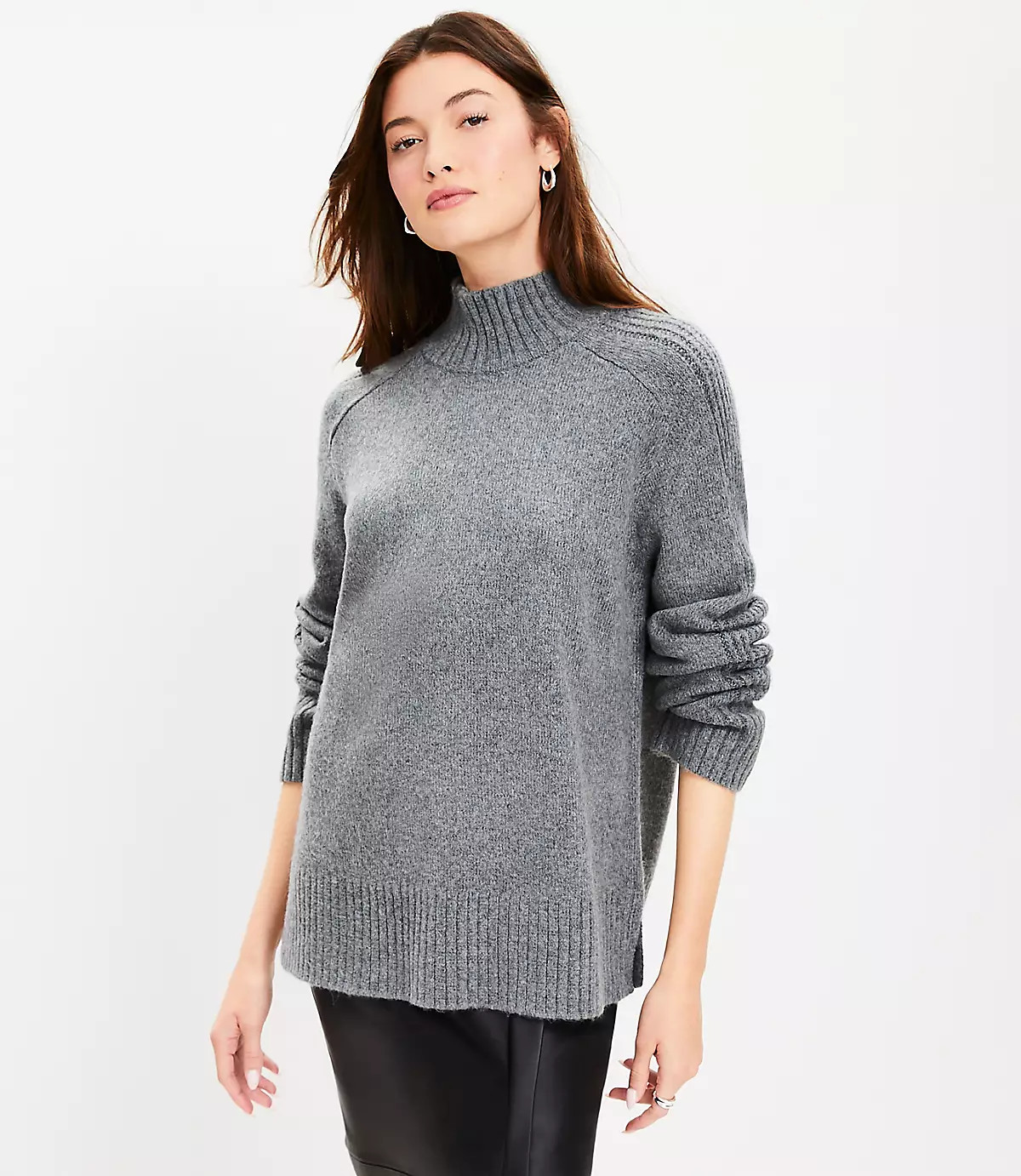 Slouchy Turtleneck Tunic Sweater | LOFT