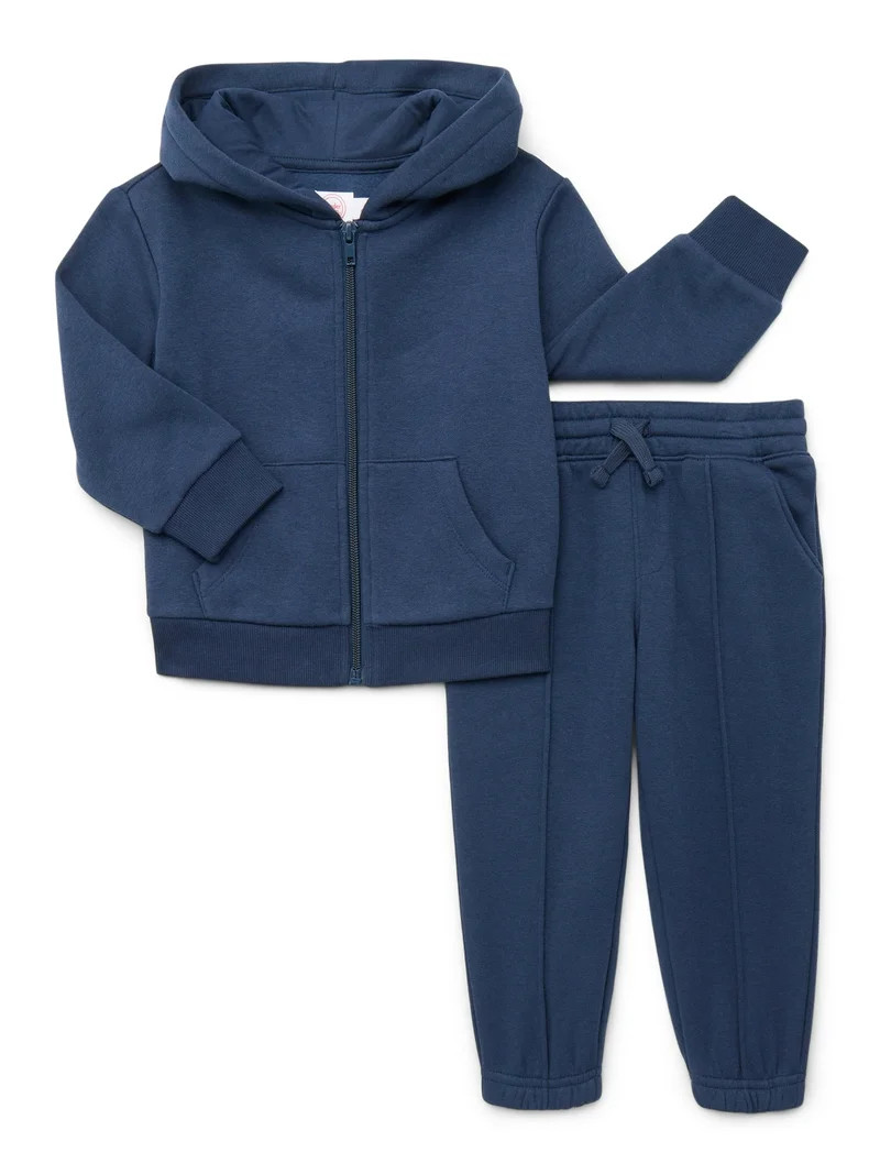 Wonder Nation Toddler Boys Hoodie and Pants Fleece Set, 2-Piece, Sizes 12M-5T | Walmart (US)