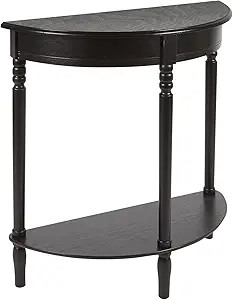Decor Therapy Simplify Half Round Accent Table, 28.5" x 28.5" x 12", Black | Amazon (US)