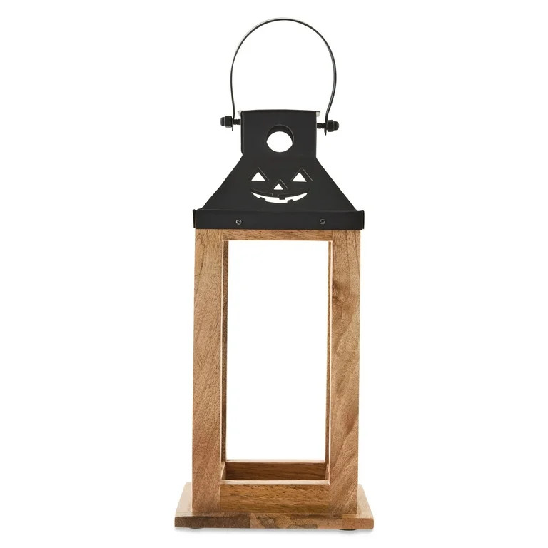 Metal & Wood Lantern Tabletop Decor, 12", Harvest by Way To Celebrate | Walmart (US)