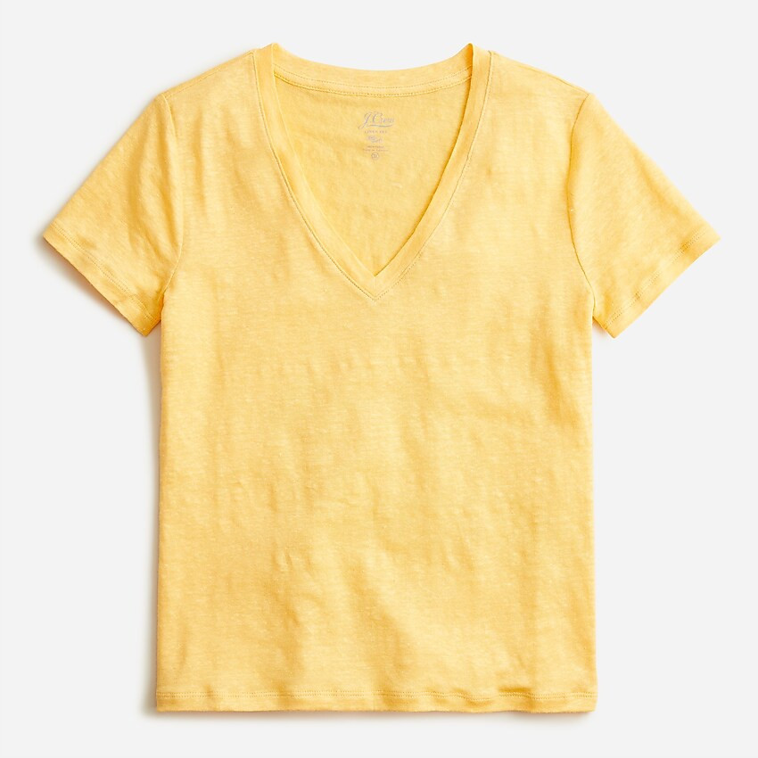Relaxed linen V-neck T-shirt | J. Crew US