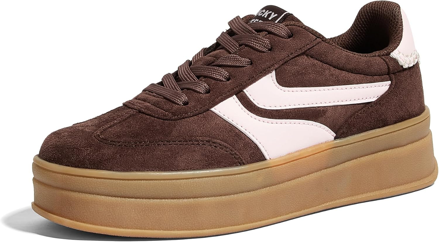 LUCKY STEP Women Platform Thick Gum Sole Fashion Sneakers | Amazon (US)