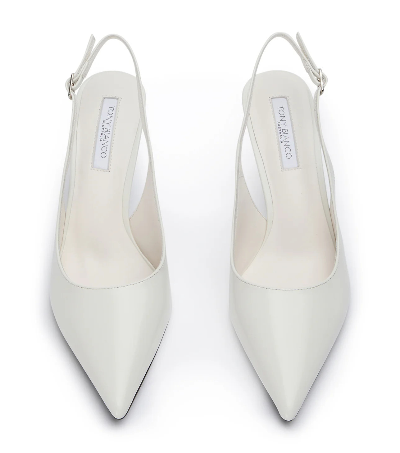 Baz White Hi Shine Heels | Tony Bianco (Australia & New Zealand)