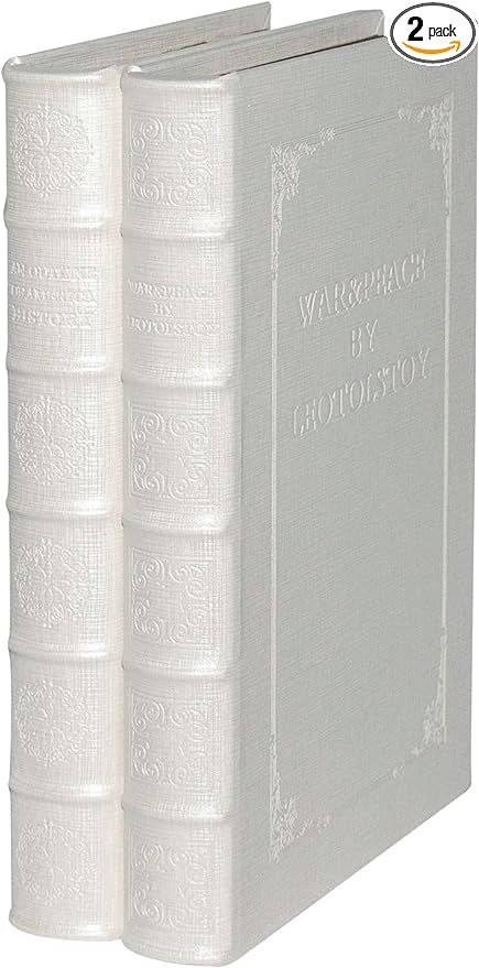 NC Decorative Books with White Faux Leather woodon Book Boxes for Decoration Display Cafe Hotel H... | Amazon (US)