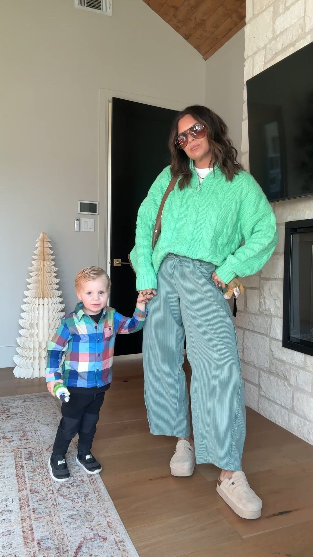 Cutest lil comfy outfit. 
Top: XL
Bottoms: Large

#LTKSaleAlert #LTKHoliday #LTKMidsize