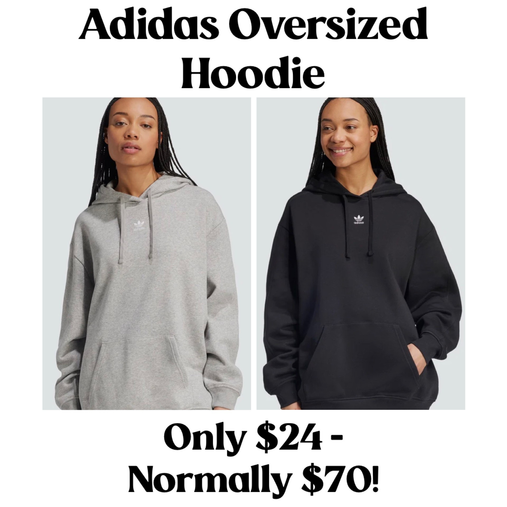 Adidas Oversized Hoodies are on sale for only $24 - normally $70!! These ship direct from Adidas, and are sold via Simon Outlet Malls. I order from Simon regularly since their retail discounts are AMAZING - shipping is always super fast!

#LTKActive #LTKSaleAlert #LTKootd