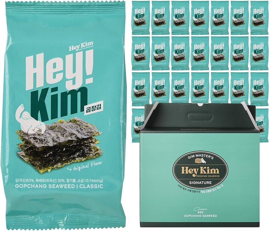 Heykim Korea Fresh Chosari Seaweed 1box contains 4g X 28ea Roasted Seaweed Sheets - Fresh, Keto, ... | Amazon (US)