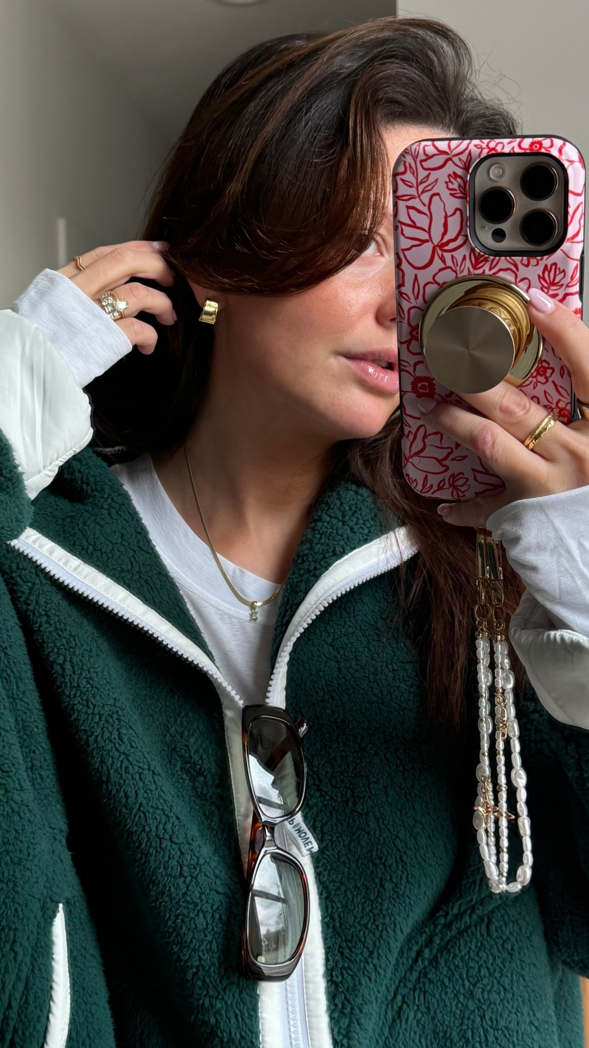 Accessories and layering ✨ 

Jewelry gold fleece sunglasses 

#LTKdayinmylife #LTKgrwm #LTKootd