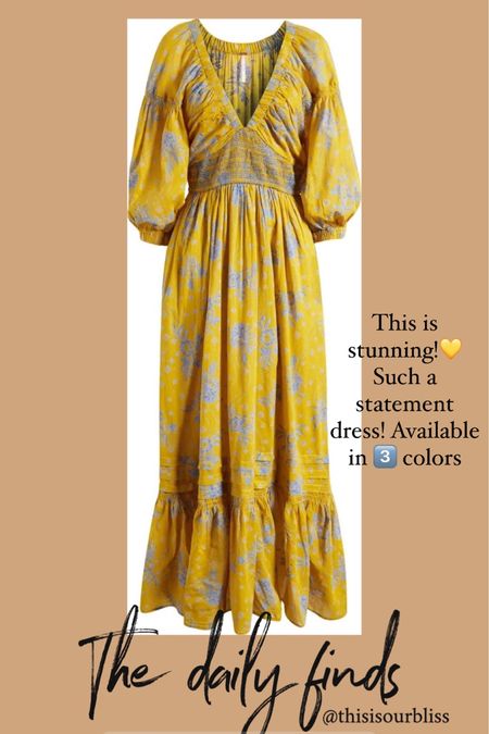 Smocked Maxi dress! 💛 comes in three colors, and looks like the perfect vacation dress! ☀️Such a statement and beauty!! 

#LTKtravel #LTKFind #LTKwedding