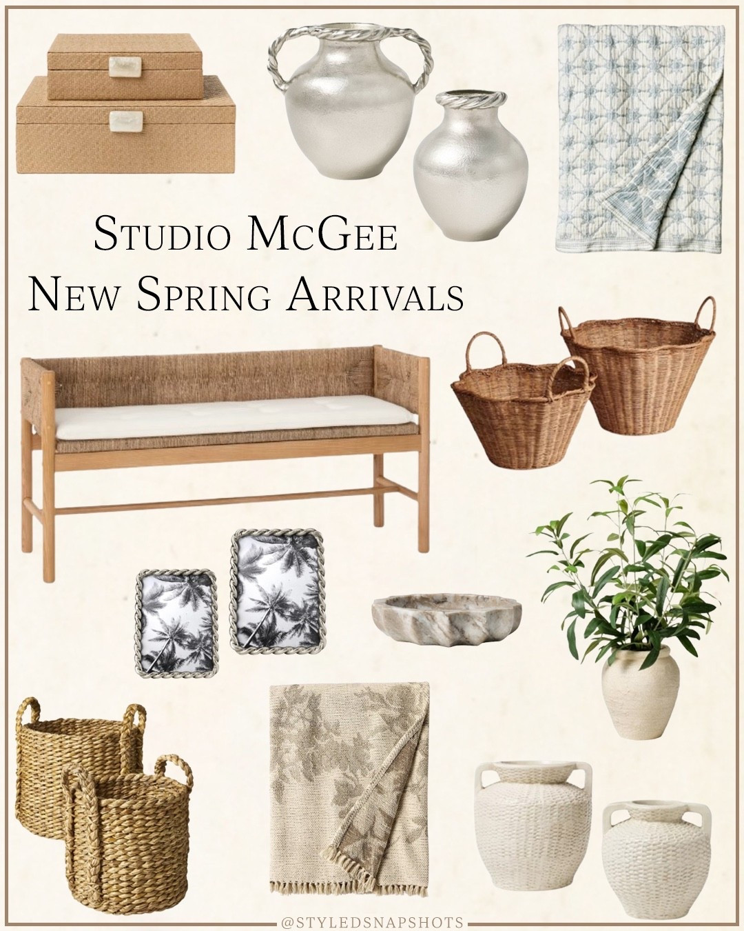 Studio McGee new spring arrivals, spring home decor 