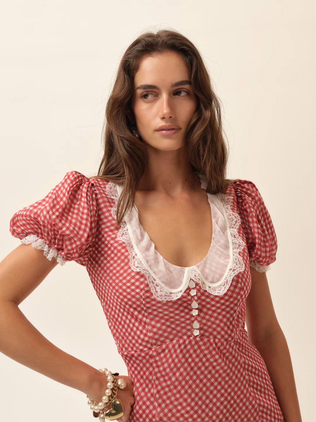Bradford Gingham Maxi Dress \u2014 Red | For Love & Lemons