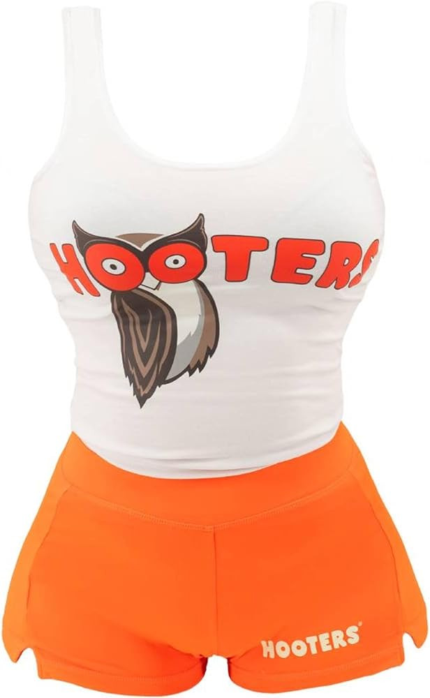 Ripple Junction Hooters Girl Iconic Waitress Outfit Includes Tank Top and Shorts Set Officially L... | Amazon (US)