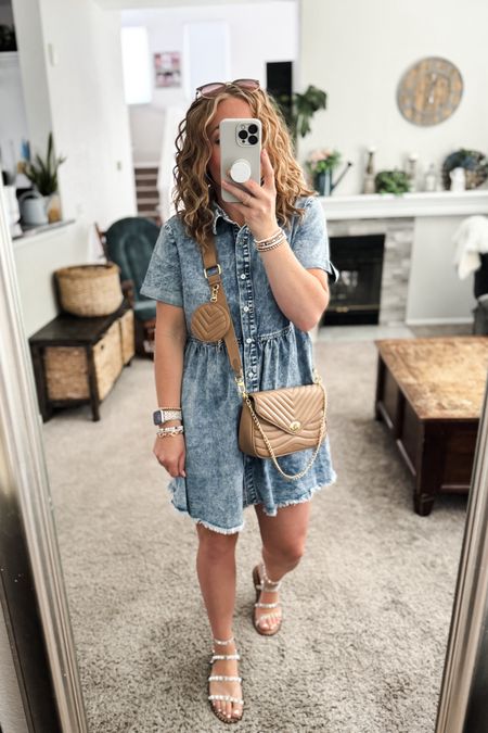 Denim dress from amazon, wearing a small, paired with a brown quilted crossbody bag, and Steve Madden studded sandals, I went up a half size. 


// Summer outfits 2024, casual summer dresses, mom outfit ideas, summer outfit amazon, Amazon outfit ideas, casual outfit ideas, spring outfit inspo, casual fashion, amazon summer fashion, amazon casual outfit, cute casual outfit, outfit inspo, outfits amazon, outfit ideas, amazon shoes, Amazon bag, purse, size 4-6, casual summer outfits, casual outfit ideas everyday, summer fashion under $50 #ltkfindsunder100 

#LTKStyleTip #LTKItBag #LTKFindsUnder50