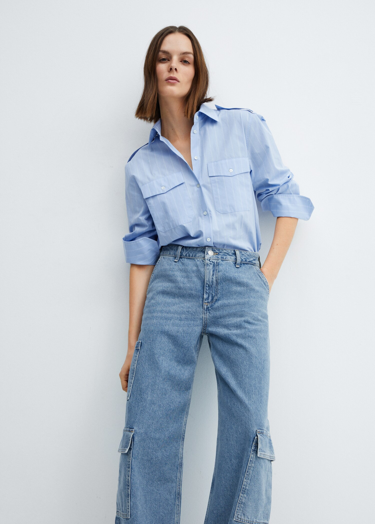 Loose cargo jeans with pockets | MANGO (US)