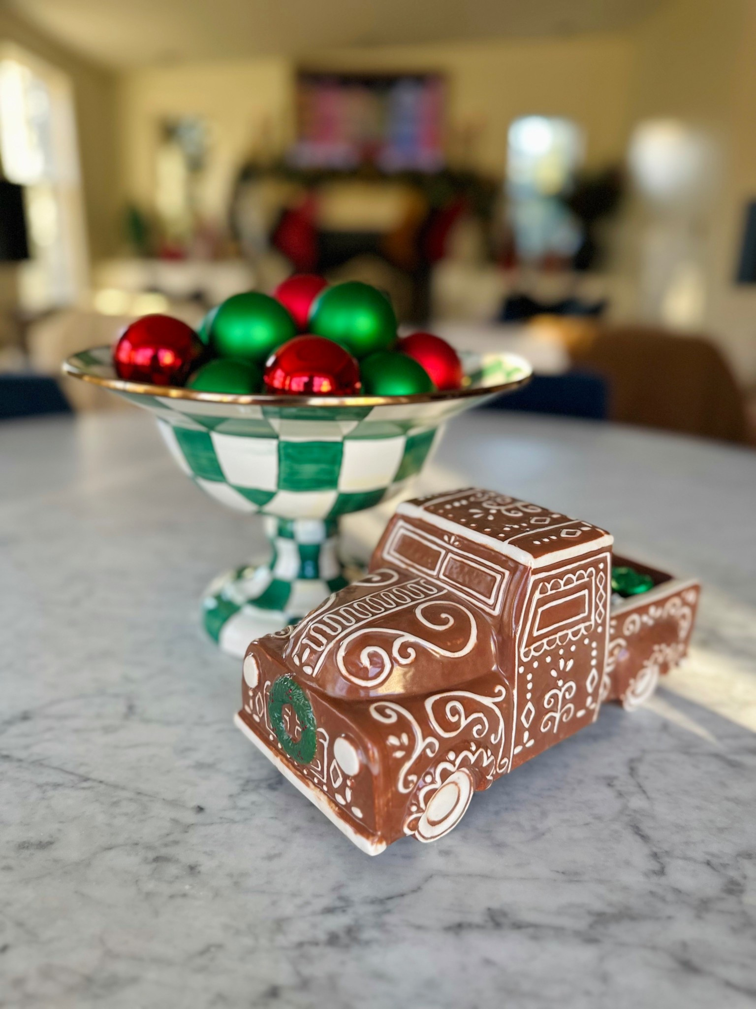 A little emerald magic on the kitchen table ✨
This McKenzie-Childs bowl + the cutest gingerbread truck from Pottery Barn…I can’t handle how festive this combo is. Cozy, colorful, and so easy to style for the season.

Everything linked below 🤍

emerald green bowl mackenzie childs holiday kitchen decor christmas table decor festive centerpiece gingerbread truck pottery barn holiday home styling christmas tablescape holiday hosting ideas cozy holiday decor green holiday accents whimsical christmas decor kitchen island decor christmas home inspiration

#LTKSeasonal #LTKHome #LTKHoliday