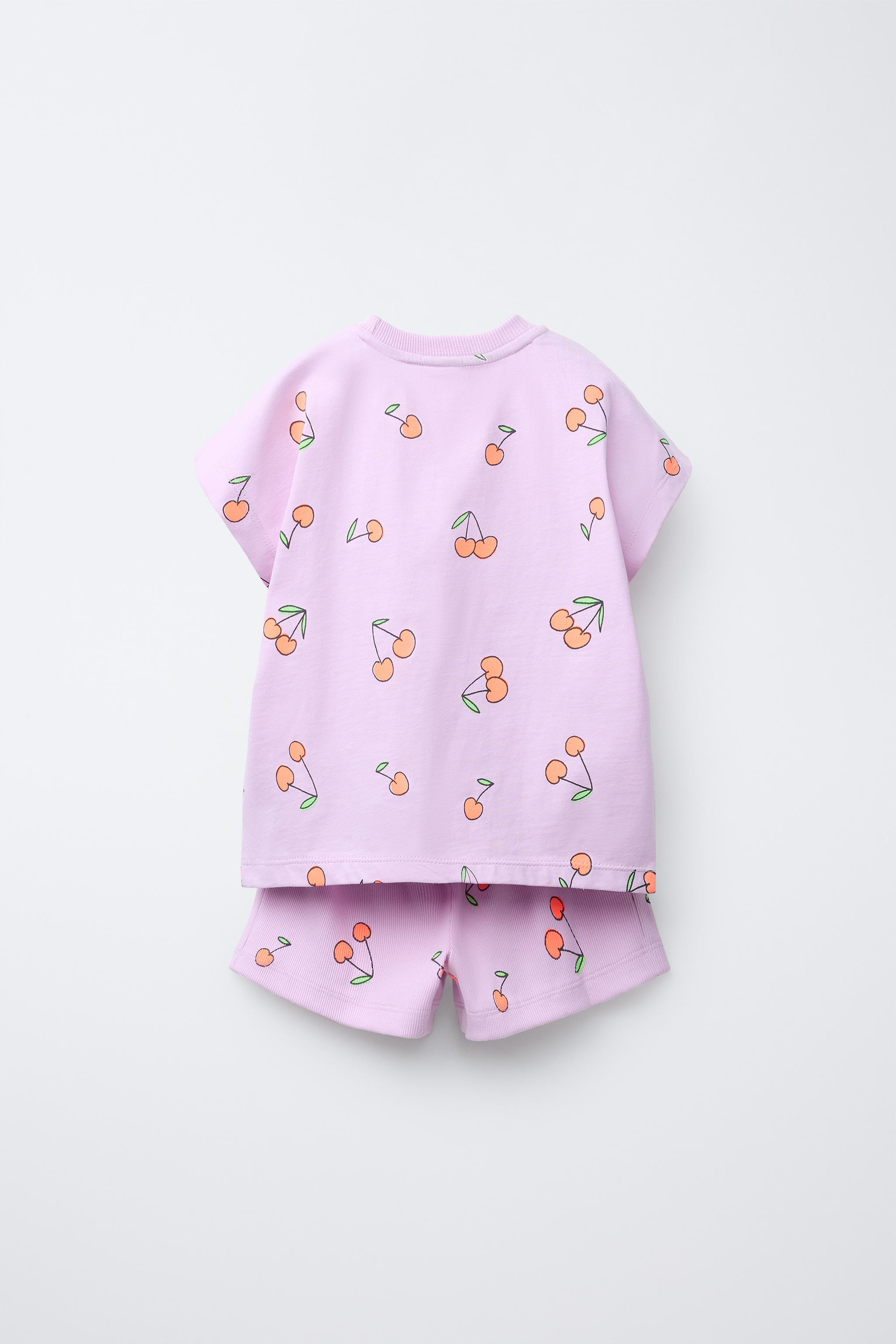 PRINTED RIB T-SHIRT AND BERMUDA SET | Zara US