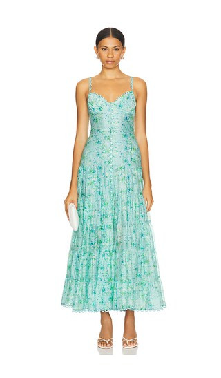 Tazia Dress in Blue Floral | Revolve Clothing (Global)