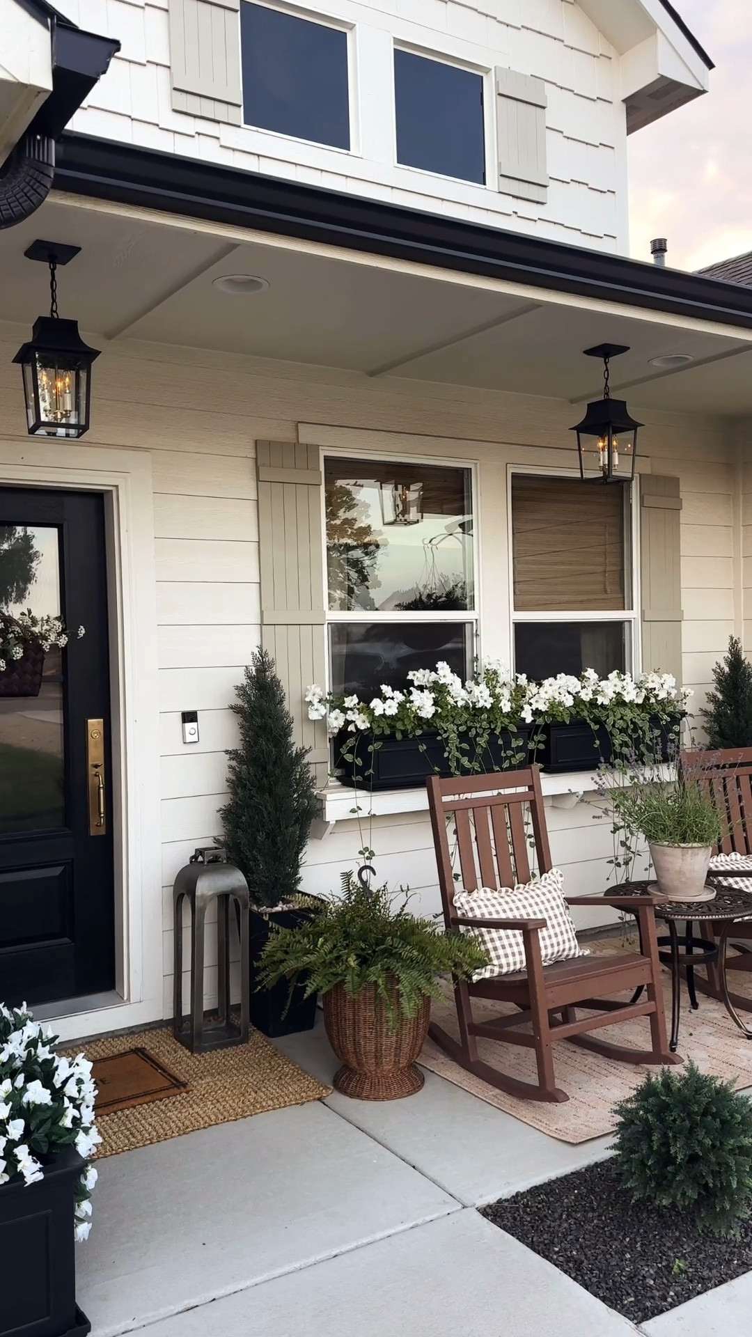 We upgraded our porch with a few shutters and some beautiful hanging lanterns from shades of light. Shop our porch here

#LTKSeasonal #LTKHome #LTKSaleAlert