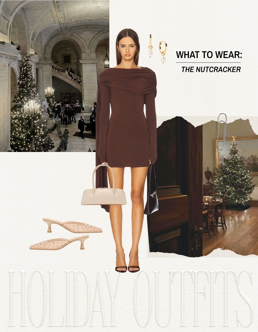 What to wear for the holidays🤎

Chocolate brown holiday outfit, nutcracker, warm holiday party, Christmas dinner, dinner date night, New Year’s Eve, New York outfit, neutral holiday outfit, classy, kitten heels, holiday inspo