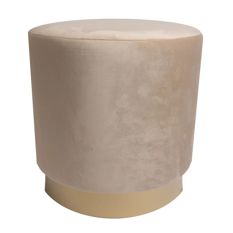 Martez 14'' Wide Velvet Round Standard Ottoman with Storage | Wayfair North America