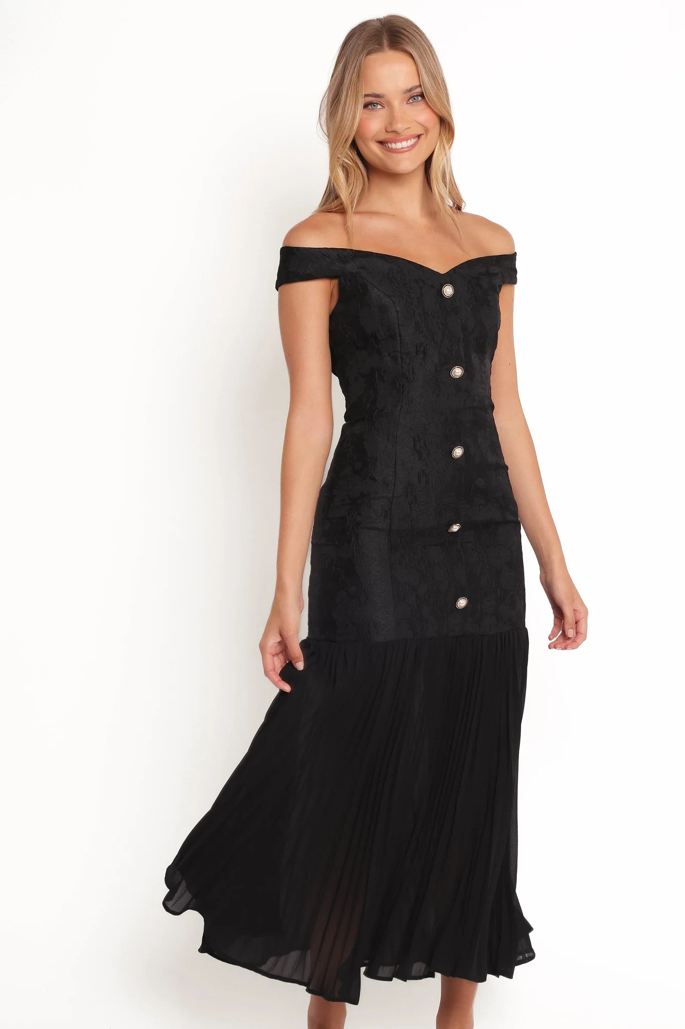 Evelina Maxi Dress - Black | Petal & Pup (US)