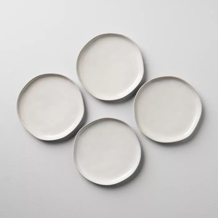 4pk Stoneware Salad Plate Cream - Hearth & Hand&#8482; with Magnolia | Target