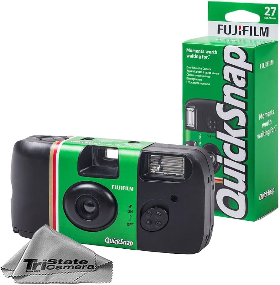 Fujifilm QuickSnap Flash 400 Disposable 35\u202fmm Camera \u2013 ISO 400, 27 Exposures, Built-in ... | Amazon (US)