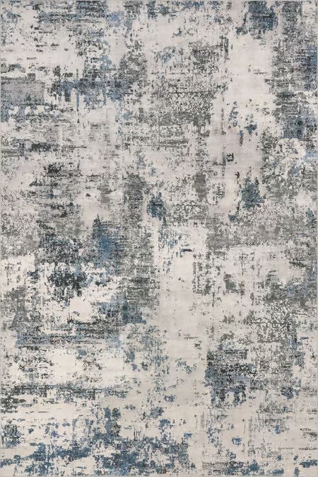 Gray Faded Abstract Washable Area Rug | Rugs USA