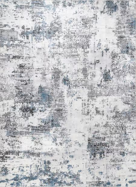 Gray Faded Abstract Washable 2' x 3' Area Rug | Rugs USA